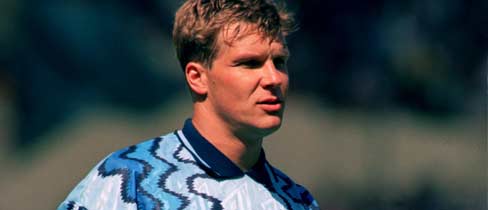 Chris Woods in action for England against Brazil in 1992.